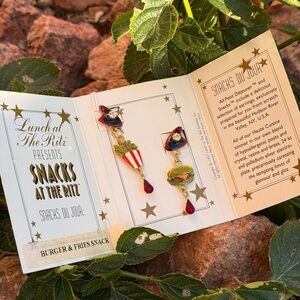 Snacks at the Ritz Burger & Fries Earrings